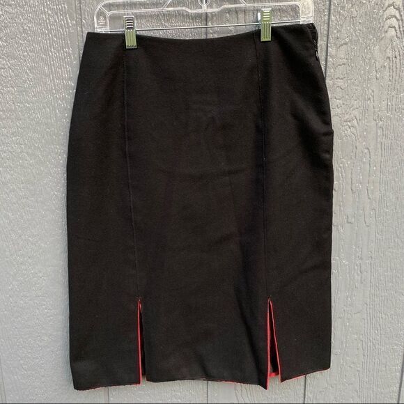 Willi Smith Wool Skirt Black Made in Italy 8 - Picture 1 of 6
